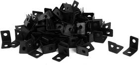 A17050200ux0219 Uxcell 100 Pcs 12x9x12mm L-shaped 90 Degree Angle Bracket Corner Braces Black