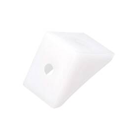 Uxcell A19062700ux0181 Shelf Cabinet Door 90 Degree Plastic Corner 2 Holes - 20 Pcs White