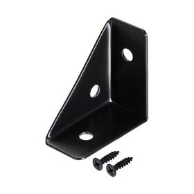 Uxcell A21051000ux0179 10pcs Angle Corner Brackets 38mm X Cold Rolled Steel Black