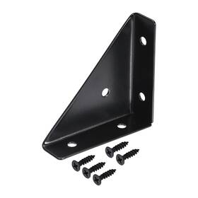 A21051000ux0181 Uxcell 4pcs Angle Corner Brackets 66mm X Cold Rolled Steel Braces Black