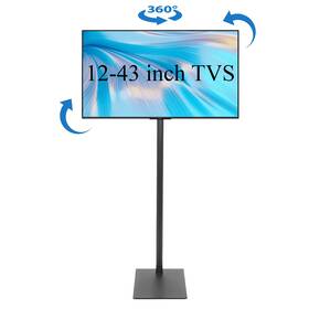 Uyoyous 765133571659 Floor Tv Stand For 12-43 Inch Tvs Height Adjustable 47-70 In 360