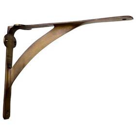 12179495 Van Dykes Restorers Mission Style Shelf Brackets Height - 10 Antique Brass