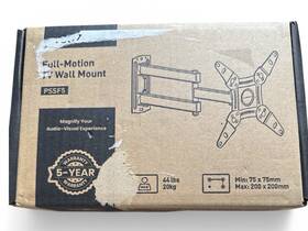 Pssf5 Vesa Full Motion Tv Wall Mount Black/brown 75-200mm 44 Lbs Max