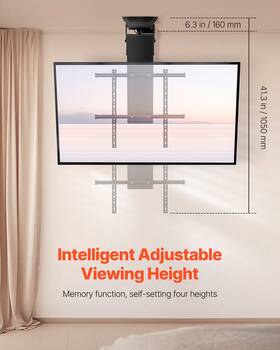 Vevor 197988129073 Motorized Ceiling Tv Mount Electric Flip Down For 32-70 In Screen