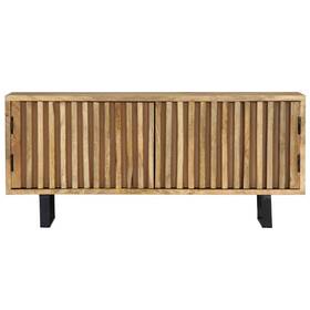 247896 Vidaxl Tv Stand Natural Wood Solid Mango Compact