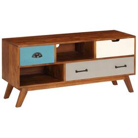 247936 Vidaxl Tv Stand Unit Sideboard Cupboard With 3 Drawers Solid Acacia Wood
