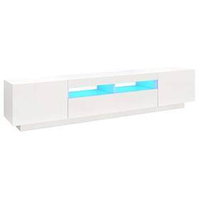 3081907 Vidaxl Tv Cabinet Set With Led Strip Lights 2 Pcs Engineered Wood Space-saving