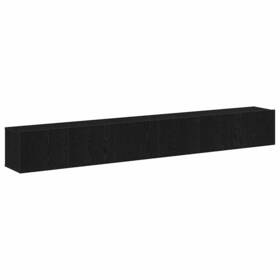3333056 Vidaxl Tv Cabinet Set Wall-mounted 2 Pcs Engineered Wood Entertainment Storage