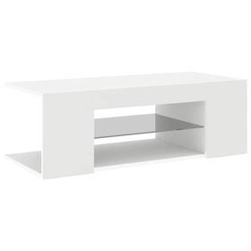 804238 Vidaxl Tv Cabinet With Led Strip Lights Engineered Wood Modern Stand
