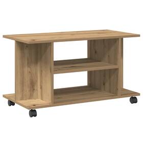 855791 Vidaxl Tv Stand With Castors Entertainment Center Media Unit Engineered Wood