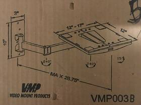 Vmp003b Video Mount Products Tv Wall Bracket