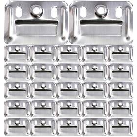 T52200w037ecn3 Villful 100pcs Stainless Steel Wall Panel Buckle Clamp 4.3x3.2x0.4cm Silver