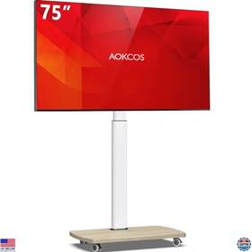 Ftc1605awn-usa Visit The Aokcos Store Rolling Tv Stand For 43 50 55 60 65 70 75 Inch Tvs Portable Mobile On