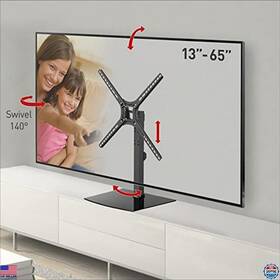 S320.b Visit The Barkan Store 13-65 Inch Tabletop Tv Mount - Swivel And Tilt For Flat/curved Tvs Up To 36kg