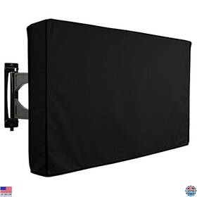 Visit The Khomo Gear Store Vc-tv-cover-55-black Outdoor Tv Cover - Weatherproof Protector For 55-58 Inch Tvs Universal Fit
