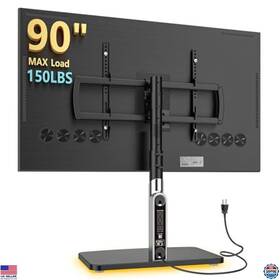 B0fdkrwxsg Visit The Lldepll Store Universal Tv Stand With Power Outlet For 50-90 Inch Tvs Adjustable Height 150lbs
