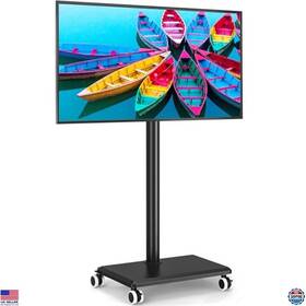 B0f5q4qt7z Visit The Rfiver Store Adjustable Rolling Tv Stand For 32 Inch -60 Tvs Up To 88lbs - Wood Base