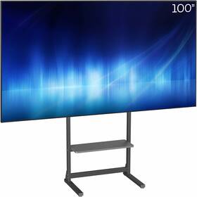 Vivo 840408802253 Black Heavy Duty 100 Inch Tv Screen Floor Stand With Storage Shelf