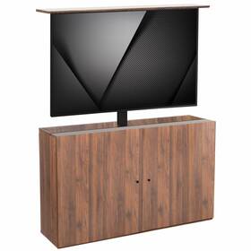 Vivo 840408804790 Walnut Cabinet With Motorized Tv Stand Fits 32 Inch To 65 Screens