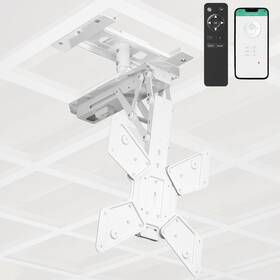 Vivo 840408806916 White Electric Motorized Flip Down Drop Ceiling Tv Mount 23 Inch To 55 Screen