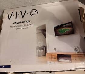 Mount-g400w Vivo Premium Aluminum Tv Wall Mount Adjustable Arm Screens Up To 55 Inch White