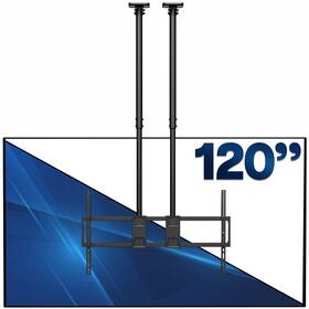 Mount-vc120-5 Vivo Extending Large Ceiling Tv Mount 60 To 120 Inch Screens Dual 5.5ft Poles
