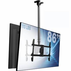 Mount-vc286-5 Vivo Back-to-back Dual Tv Ceiling Mount For 43 To 86 Inch Screens 5.5ft Pole