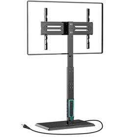 Wali 811278026490 Floor Tv Stand With Power Outlet Tall Mount For 32-75 Inch