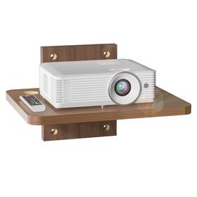 Cs201n Wali Wooden Floating Wall Mount Shelf Brown Tv Component Bracket