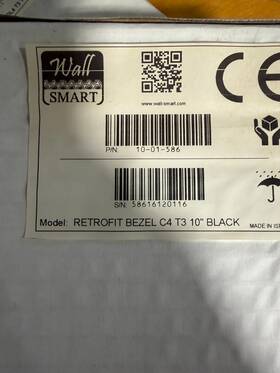 Wall Smart 10-01-586 Retrofit Bezel C4 T3 10 Inch Black