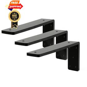 Walwe W14-3 Countertop Support Bracket 20 Inch 2 Pack 3/8 Thick Heavy 14 X6 X2.5 Blagk