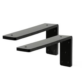 Yj-02 Walwe Countertop Support Bracket 12 Inch 2 Pack 3/8 Thick Black X6 X2.5