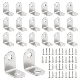 Xingjy0822-002 Waziaqoc 20pcs L Brackets Corner Brace Silver 1 X Inch