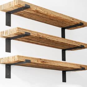 Aag-zj-12-bl-6pc Wekis Black Floating Shelf Bracket 12 Inch 6 Pack Heavy Duty 11.6 - Packs