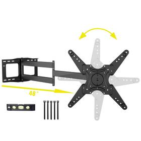 Whyfone 746608619595 48ftft Extension Long Arm Tv Wall Mount Heavy Duty Portrait Vertical
