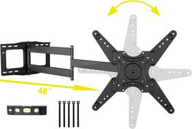Hy9427 Whyfone 48ftft Extension Long Arm Tv Wall Mount Heavy Duty Portrait Black