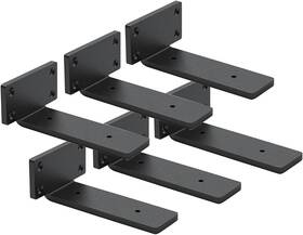 606-b Winker 6 Pack Shelf Brackets Inch Floating Bracket 1/5 Black