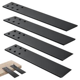 Winker 717382467665 Countertop Support Brackets Heavy Duty 4 Pack 1/4 Inch 16 Inch-4 Black