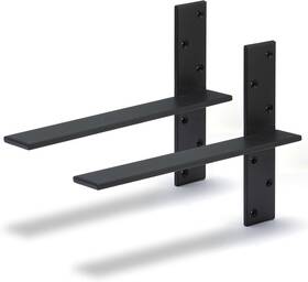 Shizi-2 Winker Free Hanging Countertop Support Bracket 12 Inch Lx2.5 W 2 Pack Black