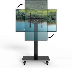 Wsi895hj4895 Wisfor Mobile Tv Cart With Wheels.rolling Stand For 26 To 65 Inch Flat Panel Screens