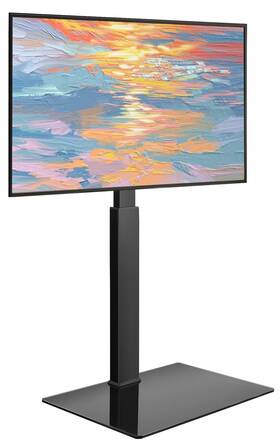 Wk40202 Wkwker Floor Tv Stand For 27-65 Inch Led Screen Adjustable Height And Swivel Tempere