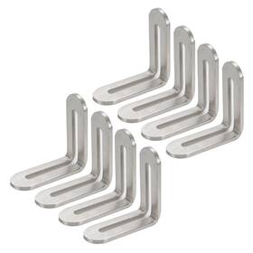 Xycw2301300042 Xiaoyztan 8 Pcs Adjustable L Brackets Stainless Steel Reinforced Silver