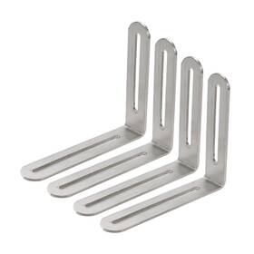 Xycw2301300045 Xiaoyztan 4 Pcs Slotted L Corner Brace Stainless Steel Small Silver