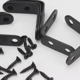 Xvthoaku 614537843247 20pcs Stainless Steel L Right Angle Support Brackets 1.57x1.57 Black