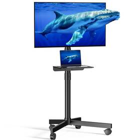 Xymts01 Xyndyx Mobile Tv Cart For 2360 Inch Lcd Led Oled Flat Curved Screen Tvs Height Adju