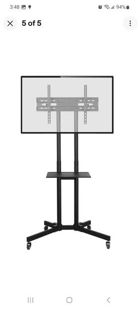 591798 Yaheetech Father Day Special Mobile Tv Stand With Mount For 32 - 65 Inch Tvs