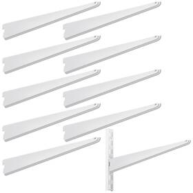 Cu-yalikop-2238478 Yalikop 10 Pack Adjustable Shelf Brackets For Double Track 11.5 Inches White