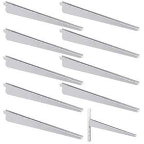 Cu-yalikop-2238733 Yalikop 10 Pack Adjustable Shelf Brackets For Double Track 14.5 Inch White