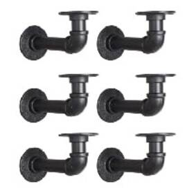 Cy003-10in-6 Ycco Industrial L Pipe 6.7 Inch 6 Pack For 7-14 Depth Board Black