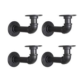 Cy03-10in-4 Ycco Industrial L Pipe 6.7 Inch 4 Pack For 7-14 Depth Board Black